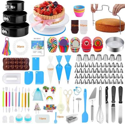 China Durable DUMO 507 Pcs Cake Making Tool Kits Accessories Cake Leveler Frosting Piping Bags Tips Cake Decorating Tool Kit for sale