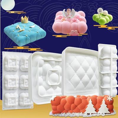 China DUMO DIY Xiangyun Baking Mousse Cake Mold Cloud Shape Mousse Cake Viable Silicone Mold Decorating Tools Kitchen Accessories for sale