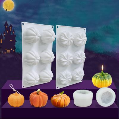 China Durable DUMO 6 Cavity Pumpkin Mousse Silicone Molds For Baking Pastry Mousse DIY Mold Decorating Tools Dessert Chocolate Mold for sale