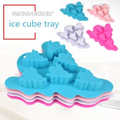 China DUMO 6 Cavity Viable Ghost Shaped Ice Maker Molds 3D Chocolate Mold DIY Silicone Molds Halloween Ice Cube Trays for sale