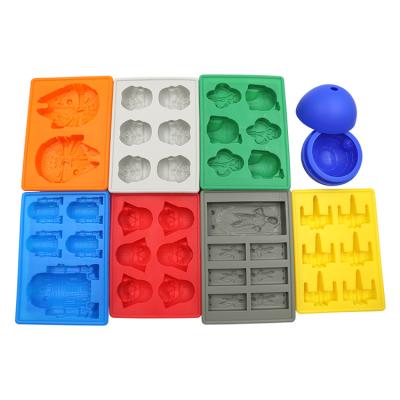 China DUMO 8Pcs/set Reusable Reusable Silicone Ice Cube Tray Molds DIY Decorating Chocolate Cake Candy Jello Molds Summer Kitchen Tool for sale