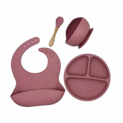 China DUMO Sustainable Silicone Baby Bib Bowl Cup Spoon Dish Tableware Child Baby Feeding Set Feeding Supplies Other Baby Feeding Products for sale