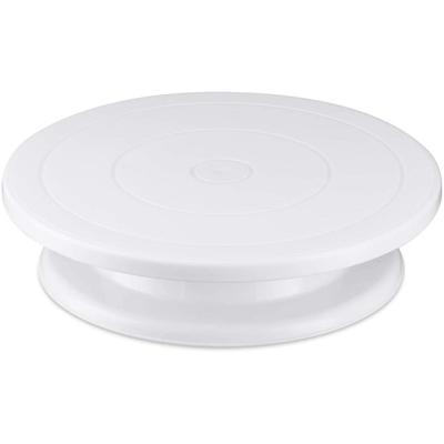 China DUMO Viable 11 Inch White Durable Plastic Stand Cake Decorating Supplies Cake Turntable Turntable for sale