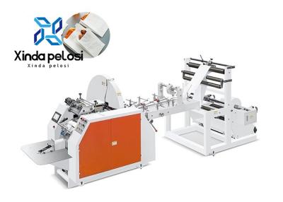 중국 낮은 소음 V 바닥 종이 가방 기계 밀가루 갈색 종이 가방 만드는 기계 380V 판매용
