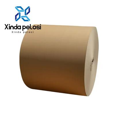 Cina CE Pulpa di legno Giant Brown Kraft Paper Roll per sacchetti di carta con imballaggio a taglio arbitrario in vendita