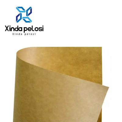 China Papel de envoltura Kraft biodegradable de tamaño personalizado para hacer bolsas caja sin blanquear en venta