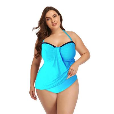 China Breathable Women's High Waisted Swimsuit Crop Top Cut Cheeky High Rise Bikini Two Piece Swimsuit Plus Size XXL for sale