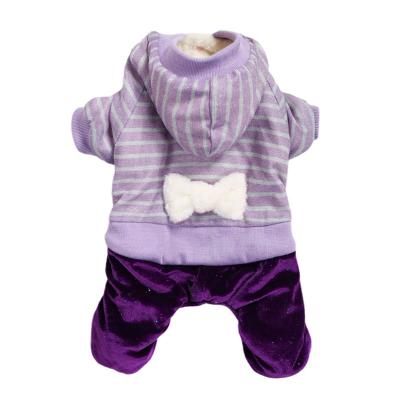 China Sustainable Dog's Life Clothing Striped Pet Suits Cute Dog Clothes for sale