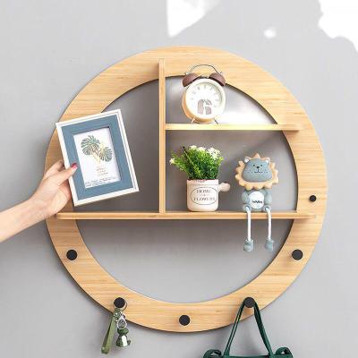 China Modern High Quality Hanging Wall Shelves Bamboo Hanging Shelf Wall Hanging Shelf for sale