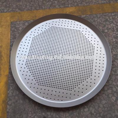 China Disposable Perforated Thin Crust Pizza Pan for Pizza Hut for sale