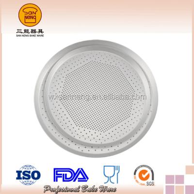 China Perforated Thin Round Crust Pizza Pan Disposable for sale