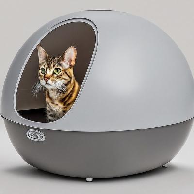 China Caja de basura para gatos de espacio pequeño ligero Portabilidad Diseño elegante en venta