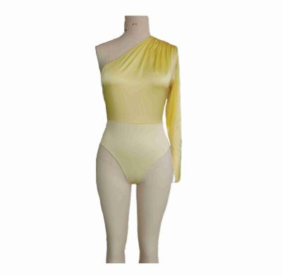 China Hot sale anti-shrink good quality yellow sexy jumpsuit custom made jumpsuits for women for sale