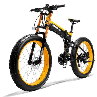 China Aluminum alloy 1000W 48V 17.5AH 26 inch folding 27 tire fat speed electric mountain bike for sale