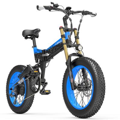 China Aluminum alloy 1000W 48V 10.4AH lithium battery 20 inch fat tire folding electric city bike E-bike for sale