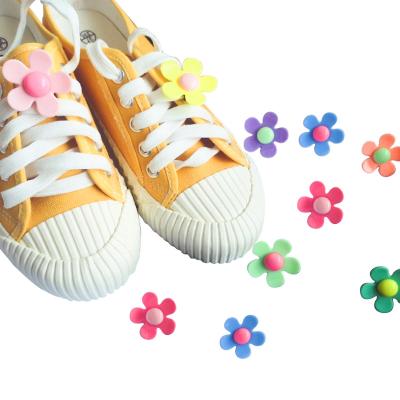 China Decorative Buckle Lace Decoration Girls and Children's Shoe Accessories Charms Tend Creative Lace Flower Shoe Buckle for sale