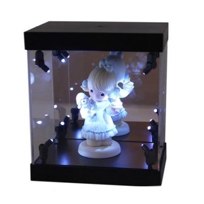 China Factory Custom Acrylic Color LED Light Display Box Eco-friendly, Acrylic LED Lighted Toy Display Case For Wholesale for sale