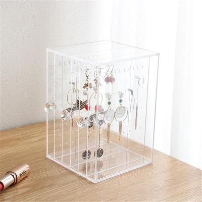 China Shenzhen Modern Customized Lucky Acrylic Earrings Show Clear Acrylic Jewelry Display Rack Organizer for sale