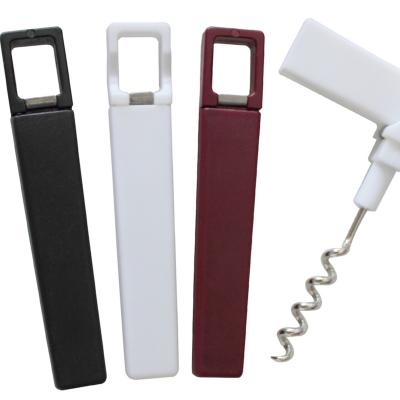 China New arrival cheap portable plastic traveler wine opener disposable/viable/stocked sparkly corkscrew for hotel for sale