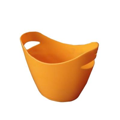 China Viable Personalized Colorful Plastic Red Wine PS Ice Bucket With Two Ears for sale