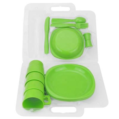 China Sustainable Plastic Tableware Sets Reusable Plastic Tableware For Outdoor Activities for sale