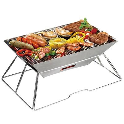 China Stainless Steel BBQ Folding Collapsible Folding Grill For Outdoor Camping for sale