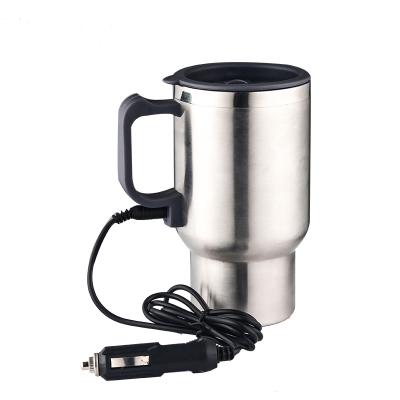 China 17oz Sustainable Electric Travel Mug Stainless Steel Double Wall Heated Travel Mug With Car Adapter for sale