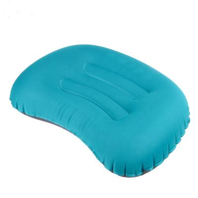 China Folded Inflatable Neck Pillow Travel Portable Outdoor Pillow For Airplane Camping Office for sale