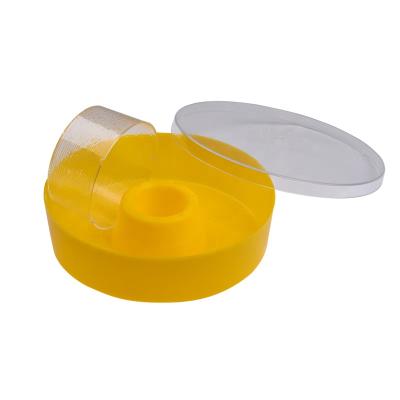 China Benefitbee Beekeeping Round Shape Yellow Color 1.3L PP Plastic Honey Bee Top Feeder For Hive for sale