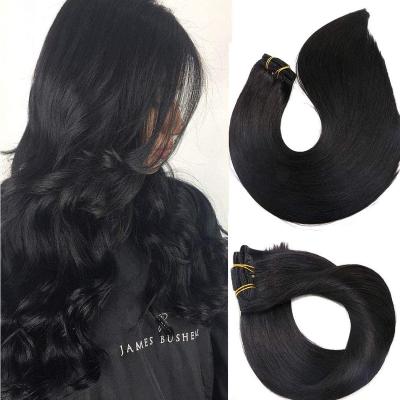 China Wholesale Soft Smooth Thick Hot Selling 12-20 Inches Invisible Clip In 100% Hair Extensions for sale