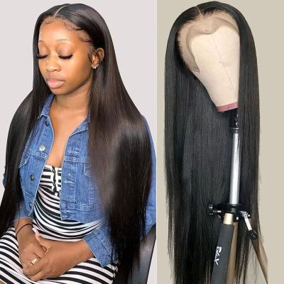 China 100% Sheer Virgin Human Hair Lace Front Wigs Brazilian Colored Women Thick Soft Straight 13x4 13x6 Lace Front Human Hair Straight Wigs for sale