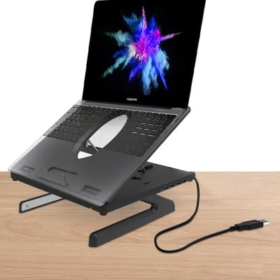 China Hot Plastic Adjustable 8 Height Adjustable Ergonomic Portable Folding Stand Amazon Laptop Stand Tablet Stand USB Dock 8 Speeds for sale