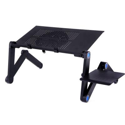 China Laptop Notebook Lap PC Folding Desk Portable Adjustable Folding Table (Height) Adjustable Computer Desks With Cooler Bed Fan Stand Sofa Tray for sale