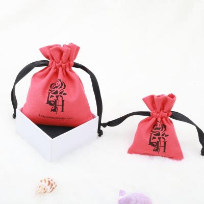 China Wholesale Red Recyclable Mini Suede Drwastring Jewelry Pouch Microfiber Gift Bag for sale