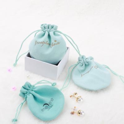 China Small Recyclable Gift Pouch Jewelry Pouch Small Velvet Mircrofiber Bag For Earring for sale