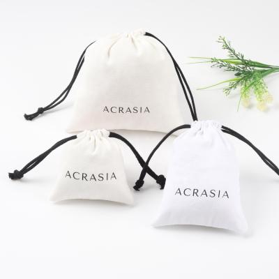 China Recyclable Black Green White Twill Cotton Dust Bag For Child Clothing Drawstring Cotton Fabric Packaging High Quality Bag for sale