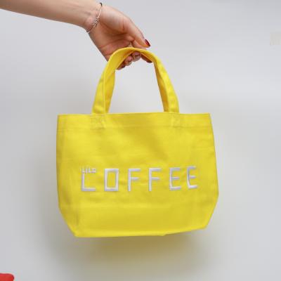 China Recyclable Colorful Canvas Lunch Handbag Canvas Tote Shopping Dust Shoe Handbag Pouch for sale