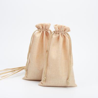 China Wholesale Recyclable Natural Jute Soap Bag Coffee Packaging Drawstring Dust Bag Pouch for sale