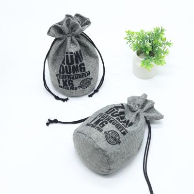 China Recyclable Round Bottom Party Burlap Drawstring Burlap Gift Bag Coffee Bean Packaging Bags Wedding Birthday Gift Pouch for sale