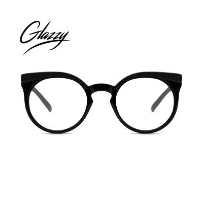 China Retro Fashion Sunglasses Cat Eye Round Women Blue Light Optical Frame Eye Glasses for sale