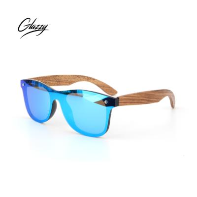 China Fashion Sunglasses Glazzy 100% Handmade Zebra Wood Sunglasses Polarized Mirrored Wood Sunglasses for sale