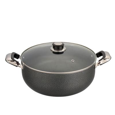 China Sustainable Cooking Pot 10pcs Diecst Aluminum Nonstick Marble Coating Granite Frying Fried Pan for sale