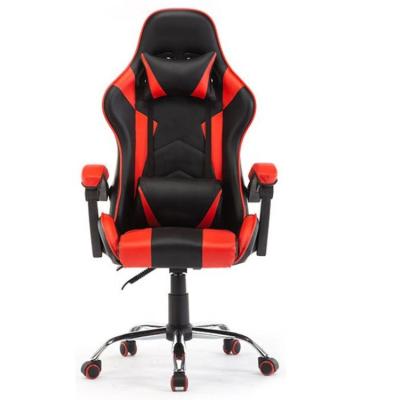 China Free Sample Spinning PC Racing Computer Silla Gamer Drop Reclining Leather Boarding Led Gaming Chair With Footstool for sale