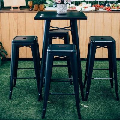 China Wholesale Industrial Cooling Stools Black Industrial Bar Stools Ergonomic Metal Farmhouse Stool For Tavern for sale