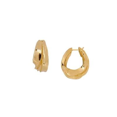 China European and American fashion jewelry fashion circle gold earrings vintage rock irregular irregular pattern earrings for sale