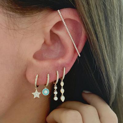 China New Women's Diamond Earrings Metal Long Jewelry 2021 TRENDY retro tassel drop earrings for sale