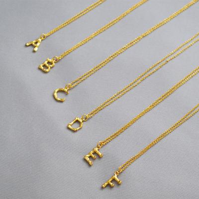 China Retro 26 necklace 2021 simple fashion creative English bamboo pendant letters 1.5cm special sense of gift FASHIONABLE hipster for sale