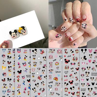 China Cute Mickey Mouse Nail Decoration Adhesive Sticker New Nail Paper Sticker Cartoon 3D Mickey Nail Sticker for sale