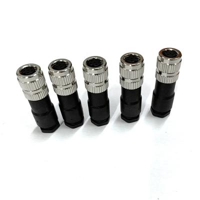 China M8 Connector 6 Pin Female Staight Assembly M8 6 Pin Connector Waterproof High Quality Automotive Factory Direct for sale