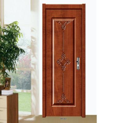 China OEM Simple Design Modern Interior Wooden Doors With PVC Skin for sale